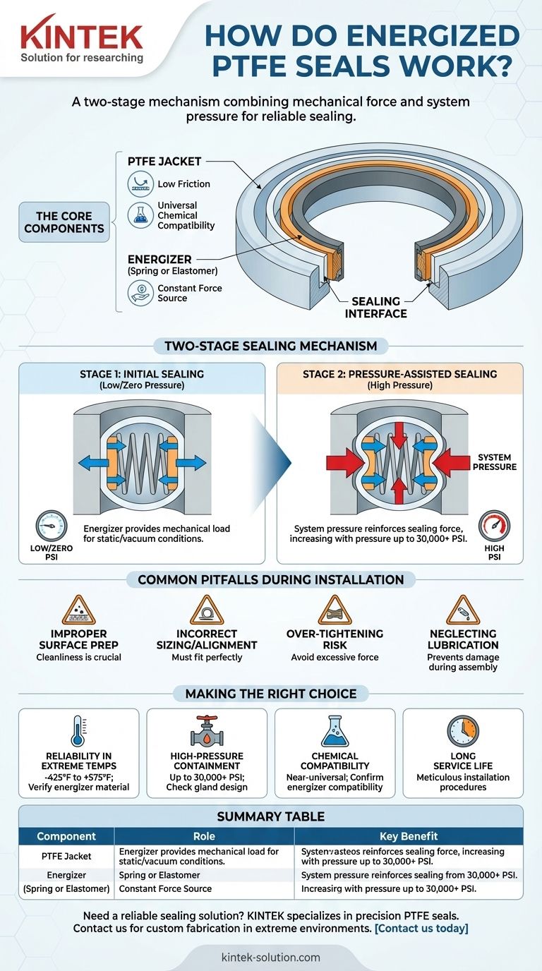 Come funzionano le guarnizioni in PTFE energizzato? Ottenere una tenuta affidabile da zero ad alta pressione Guida Visiva