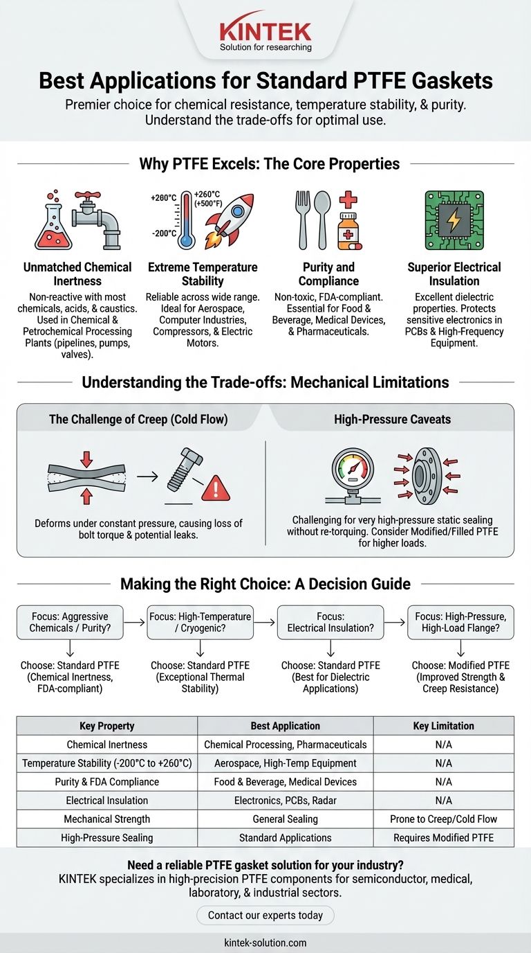 ما هي أفضل تطبيقات حشيات PTFE القياسية؟ مثالية للختم الكيميائي ودرجات الحرارة العالية دليل مرئي