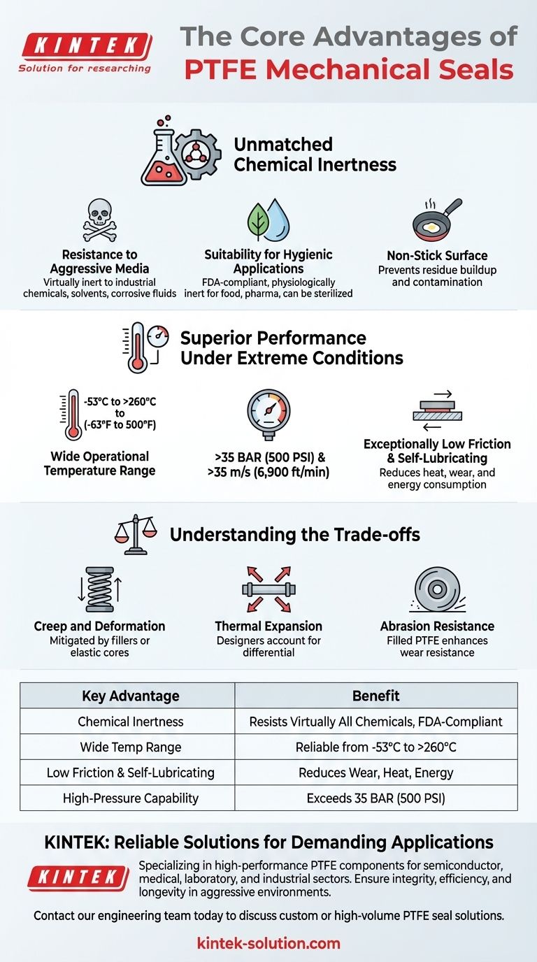ما هي المزايا الرئيسية للأختام الميكانيكية المصنوعة من PTFE؟ مقاومة فائقة للمواد الكيميائية ودرجات الحرارة دليل مرئي