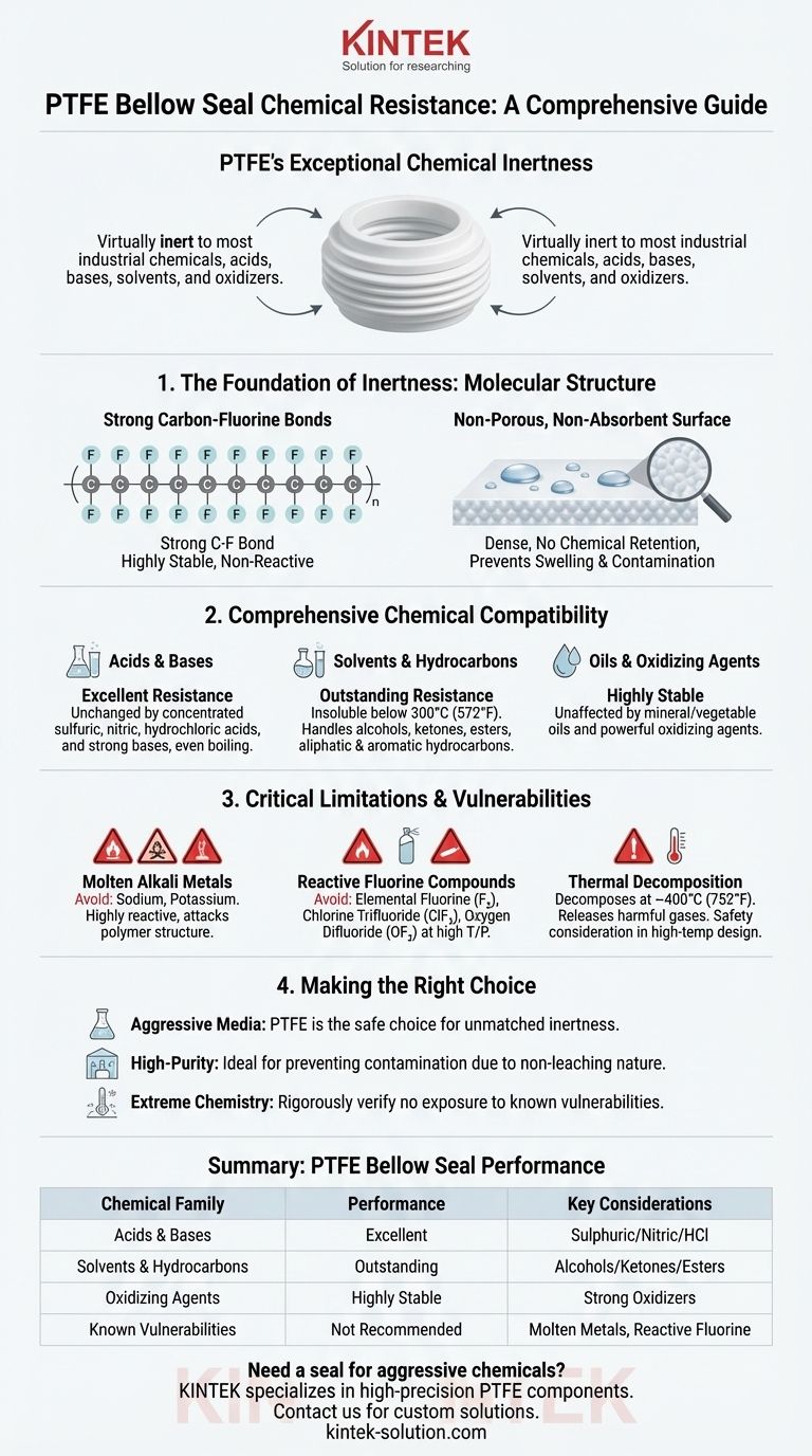 What chemical resistance properties does PTFE bellow seal possess? Unmatched Protection Against Corrosive Media Visual Guide