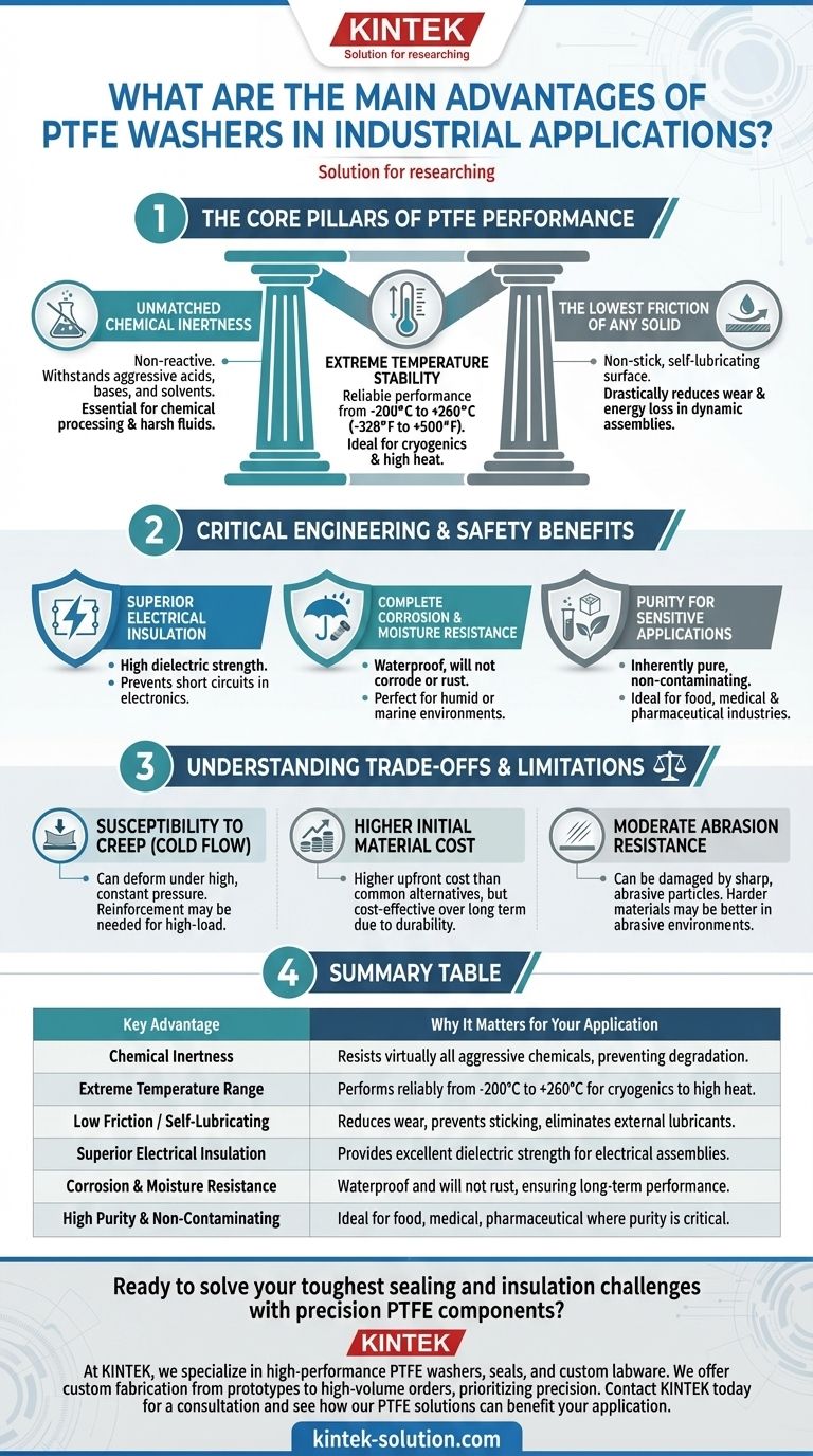 산업용 애플리케이션에서 PTFE 와셔의 주요 장점은 무엇입니까? 탁월한 내화학성 및 내열 성능을 확인하십시오 시각적 가이드