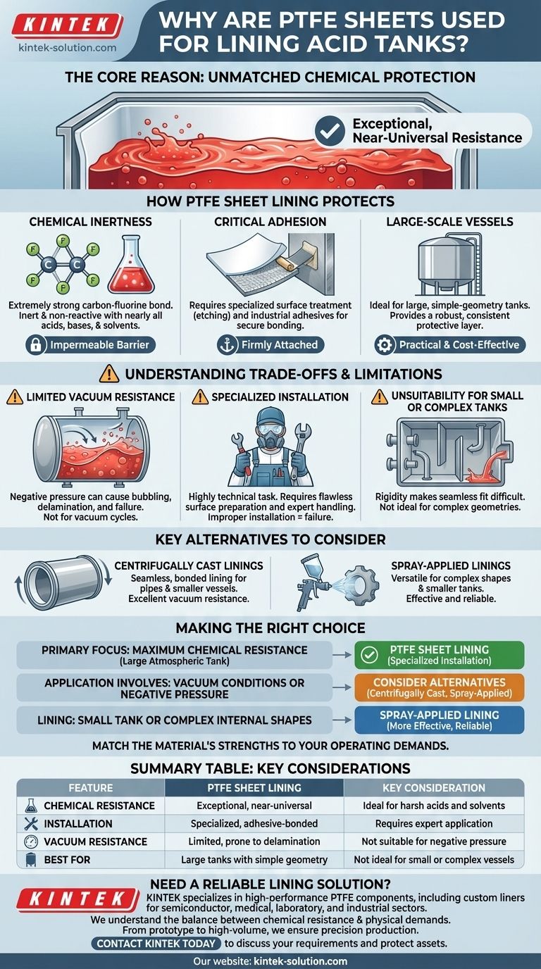 PTFEシートが酸タンクのライニングに使用されるのはなぜですか？比類のない耐薬品性を実現 ビジュアルガイド