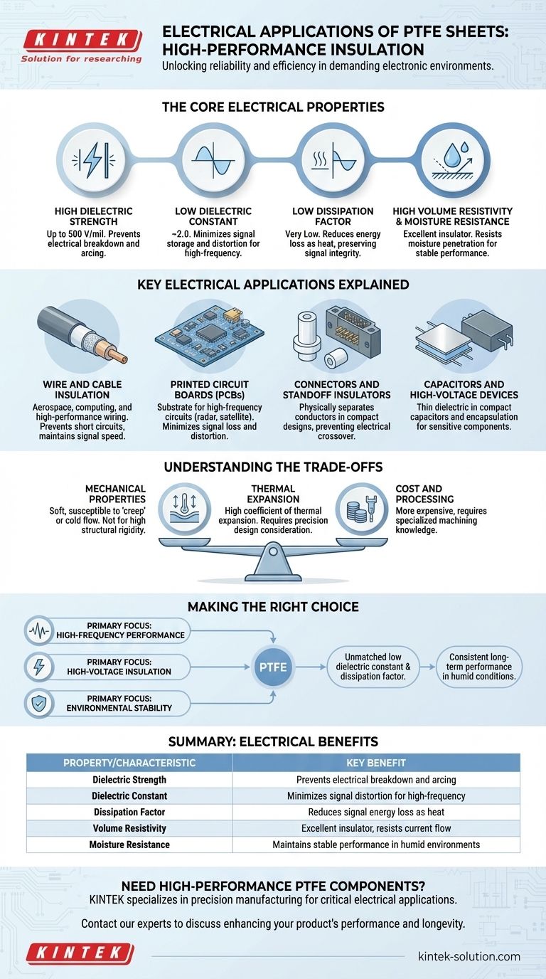 ما هي التطبيقات الكهربائية لألواح PTFE؟ افتح العزل الفائق للإلكترونيات المتطلبة دليل مرئي