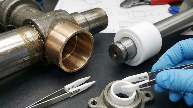 ما هي العوامل التي يجب مراعاتها عند الاختيار بين البطانات البرونزية وبطانات PTFE؟ دليل لتحقيق الأداء الأمثل للمحامل