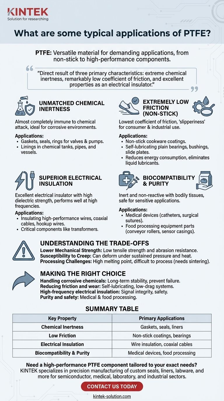 ما هي بعض التطبيقات النموذجية لـ PTFE؟ استغل خصائصه الفريدة لصناعتك دليل مرئي