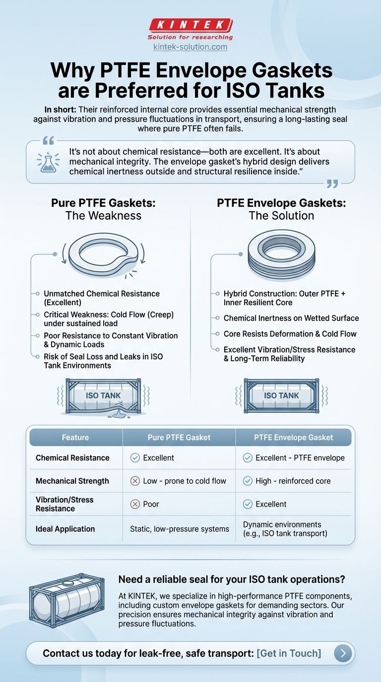 Warum werden PTFE-Ummantelungsdichtungen (Envelope Gaskets) in ISO-Tank-Anwendungen gegenüber reinen PTFE-Dichtungen bevorzugt? Gewährleistung eines zuverlässigen Transports sensibler Ladungen Visuelle Anleitung