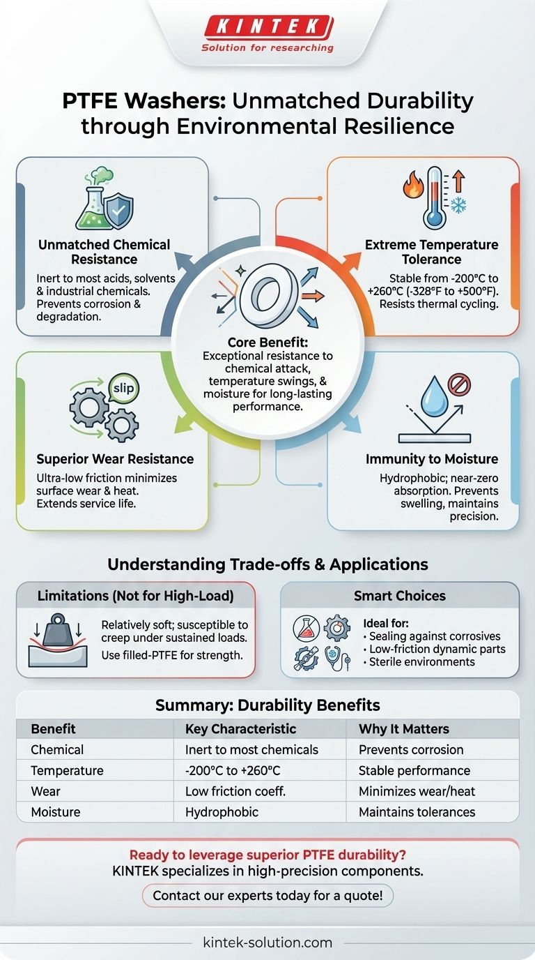 ما هي فوائد المتانة لغسالات PTFE؟ تحقيق مقاومة كيميائية وحرارية لا مثيل لها دليل مرئي