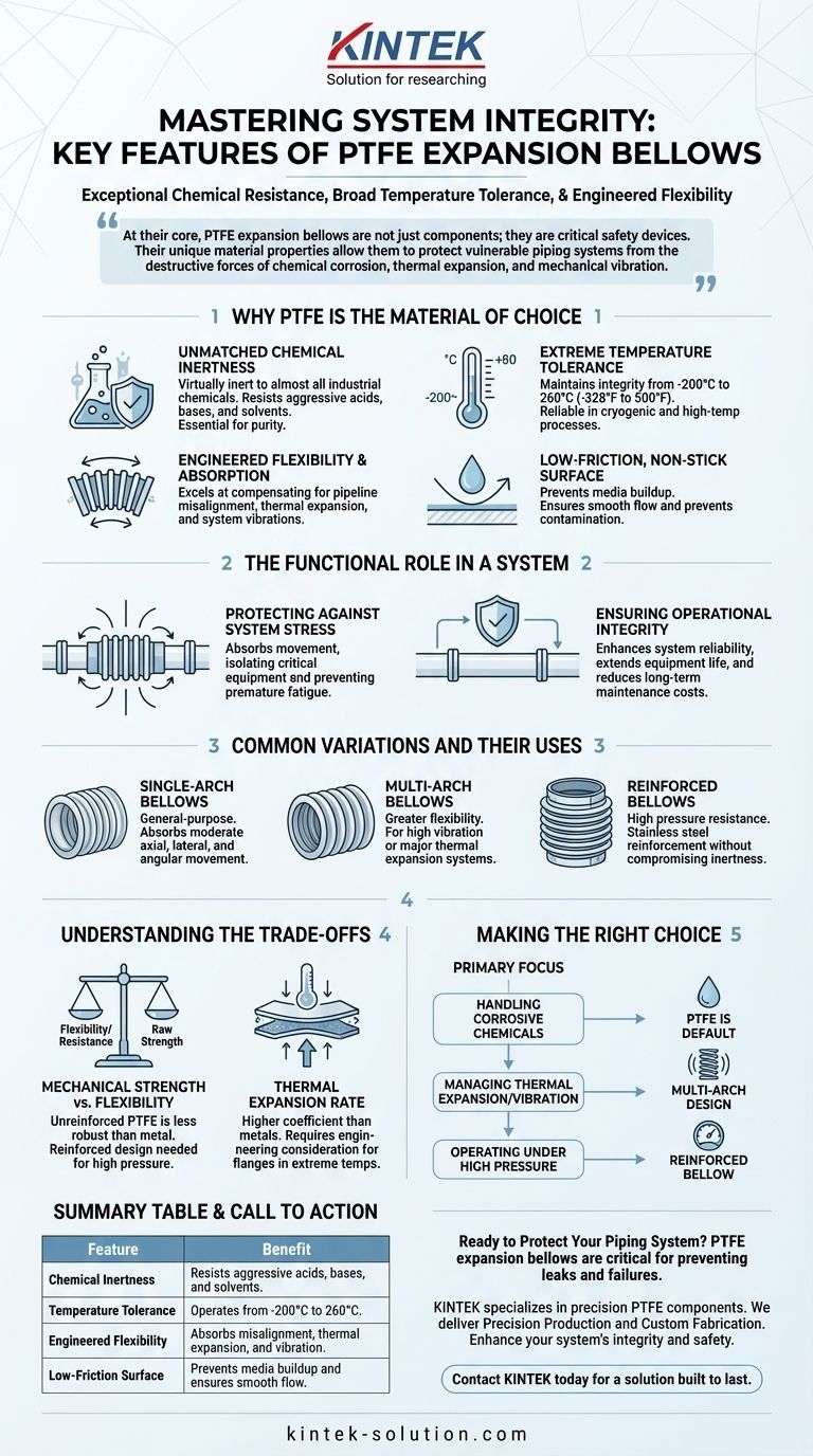 PTFEエキスパンションベローズの主な特徴は何ですか？システムの安全性と信頼性を確保する ビジュアルガイド