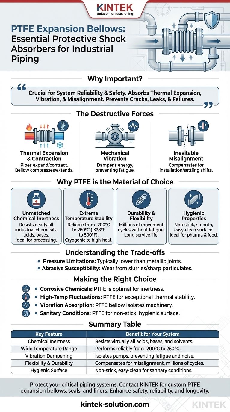 Почему сильфоны из ПТФЭ важны в промышленных системах? Поглощение термических напряжений и вибрации Визуальное руководство
