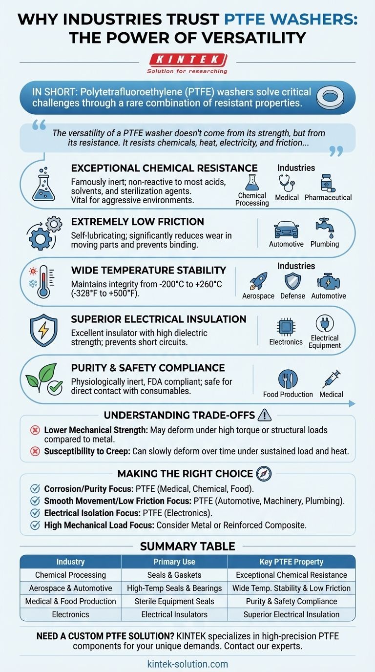 다재다능함으로 인해 PTFE 와셔가 일반적으로 사용되는 산업은 무엇입니까? 중요한 밀봉 문제를 해결하세요 시각적 가이드