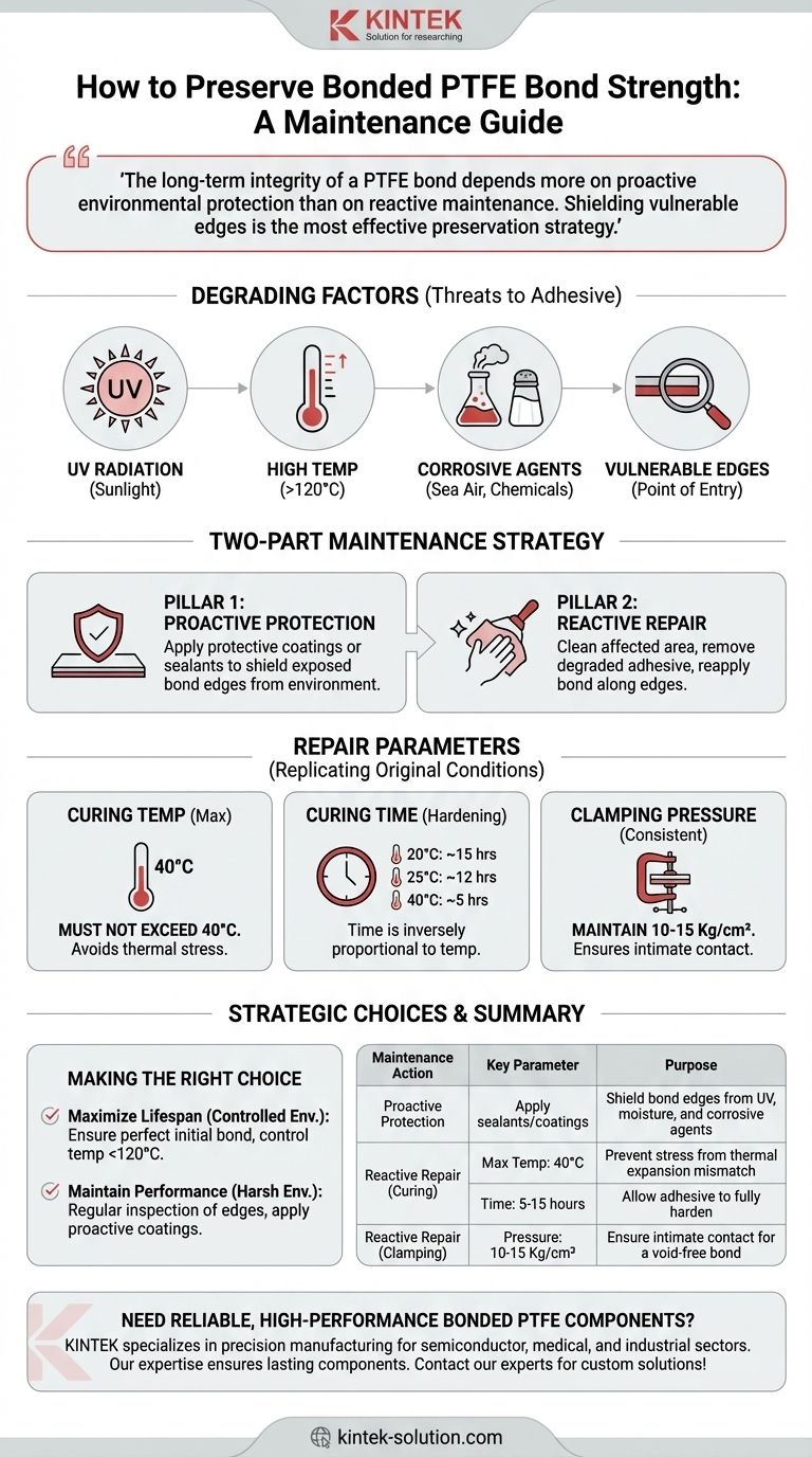 كيف ينبغي الحفاظ على مادة PTFE المربوطة للحفاظ على قوة الترابط؟ احمِ مكوناتك الحيوية من التدهور دليل مرئي