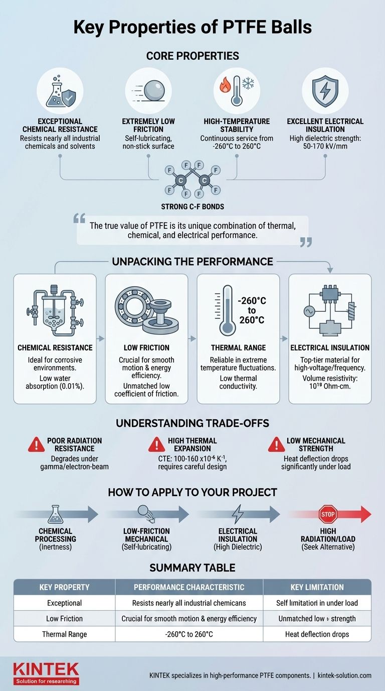 Quali sono le proprietà chiave delle sfere in PTFE? Sblocca prestazioni superiori per applicazioni esigenti Guida Visiva