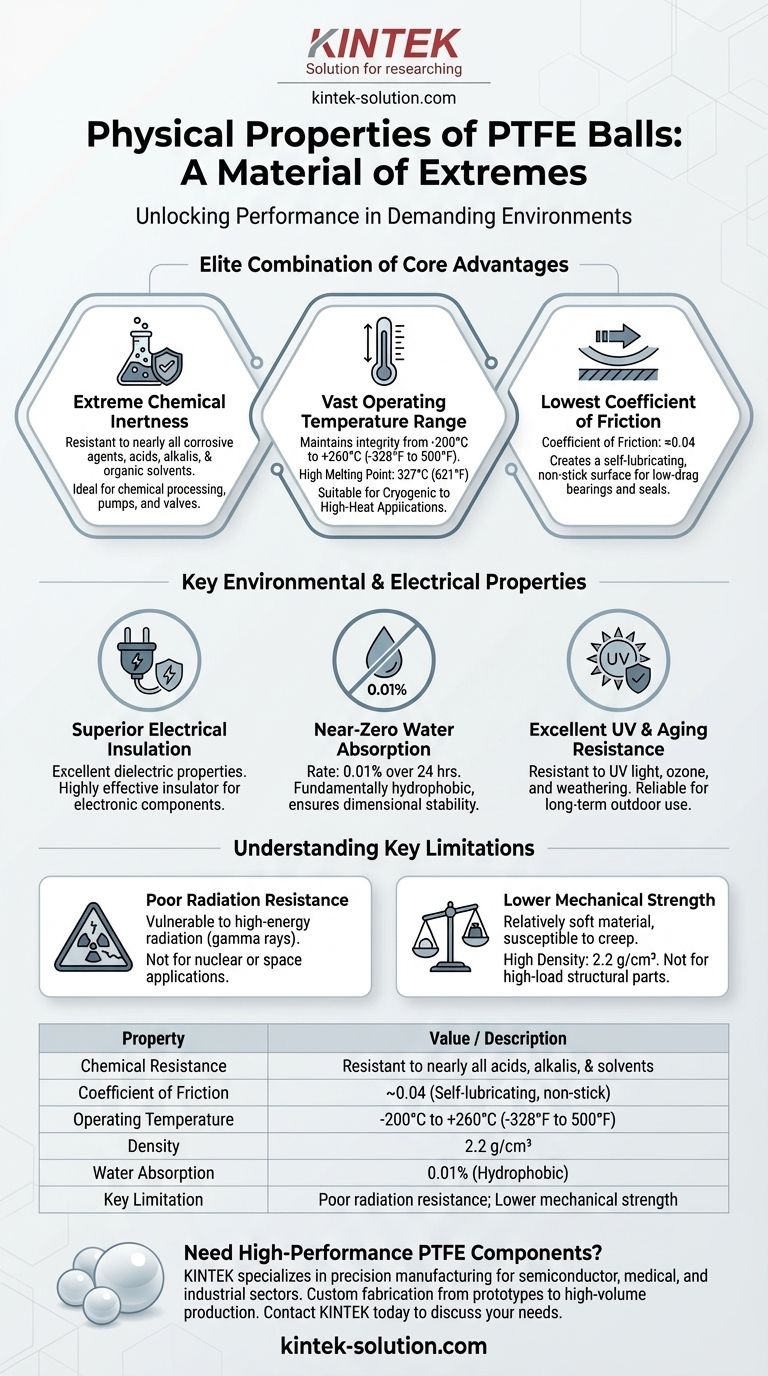 What are the physical properties of PTFE balls? A Guide to Extreme Chemical & Thermal Performance Visual Guide