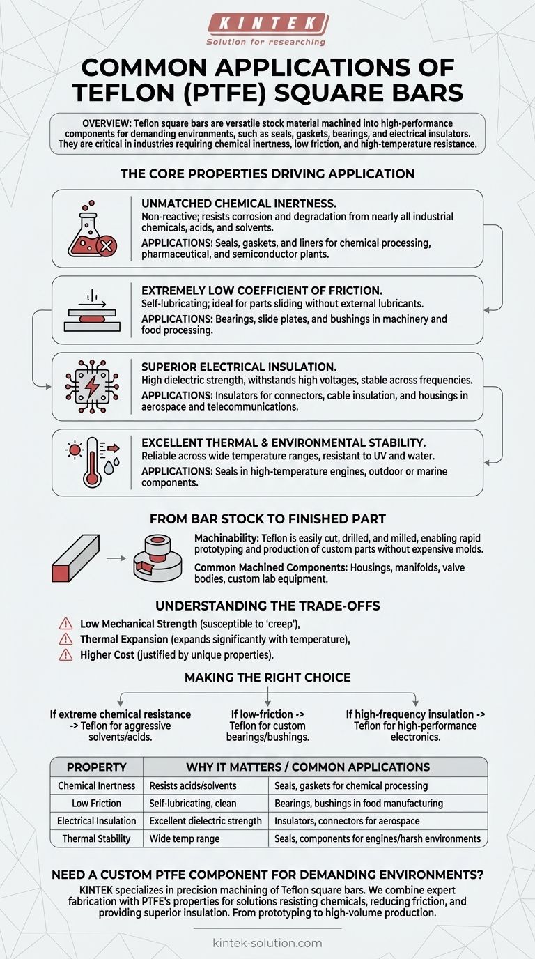 Quais são algumas aplicações comuns de barras quadradas de Teflon? Resolvendo Desafios Extremos de Engenharia Guia Visual