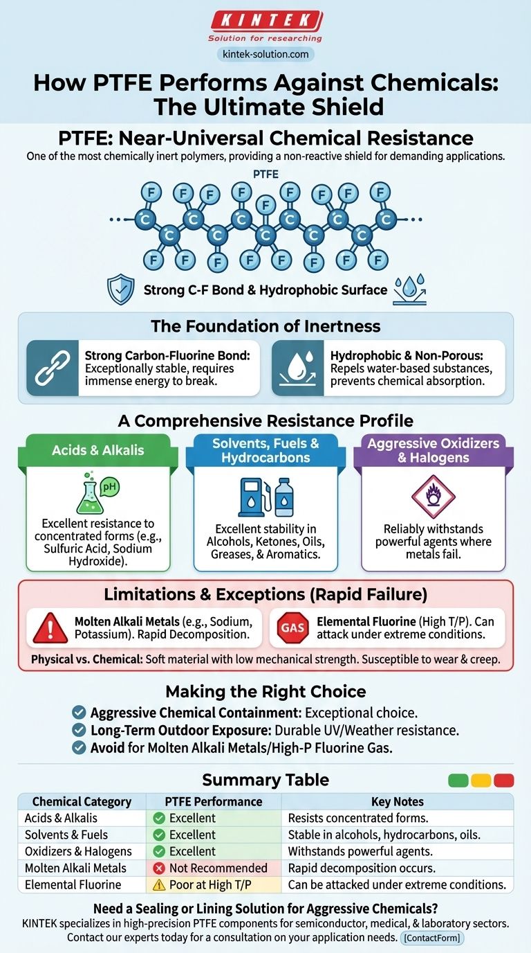 PTFEは様々な化学薬品に対してどのような性能を発揮しますか？要求の厳しい用途に対応する比類のない耐薬品性 ビジュアルガイド