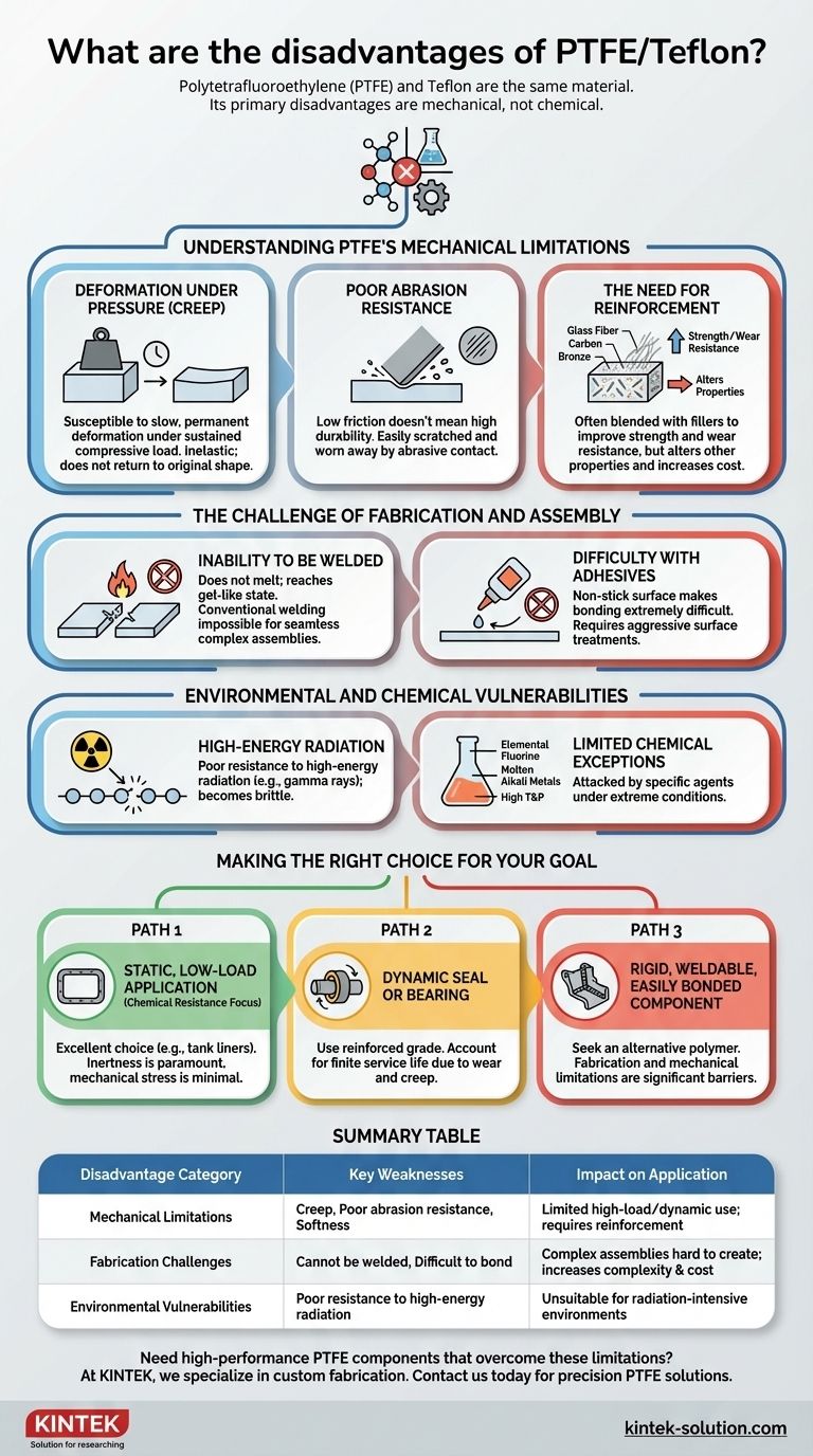 What are the disadvantages of PTFE/Teflon? Understanding Its Mechanical and Fabrication Limits Visual Guide