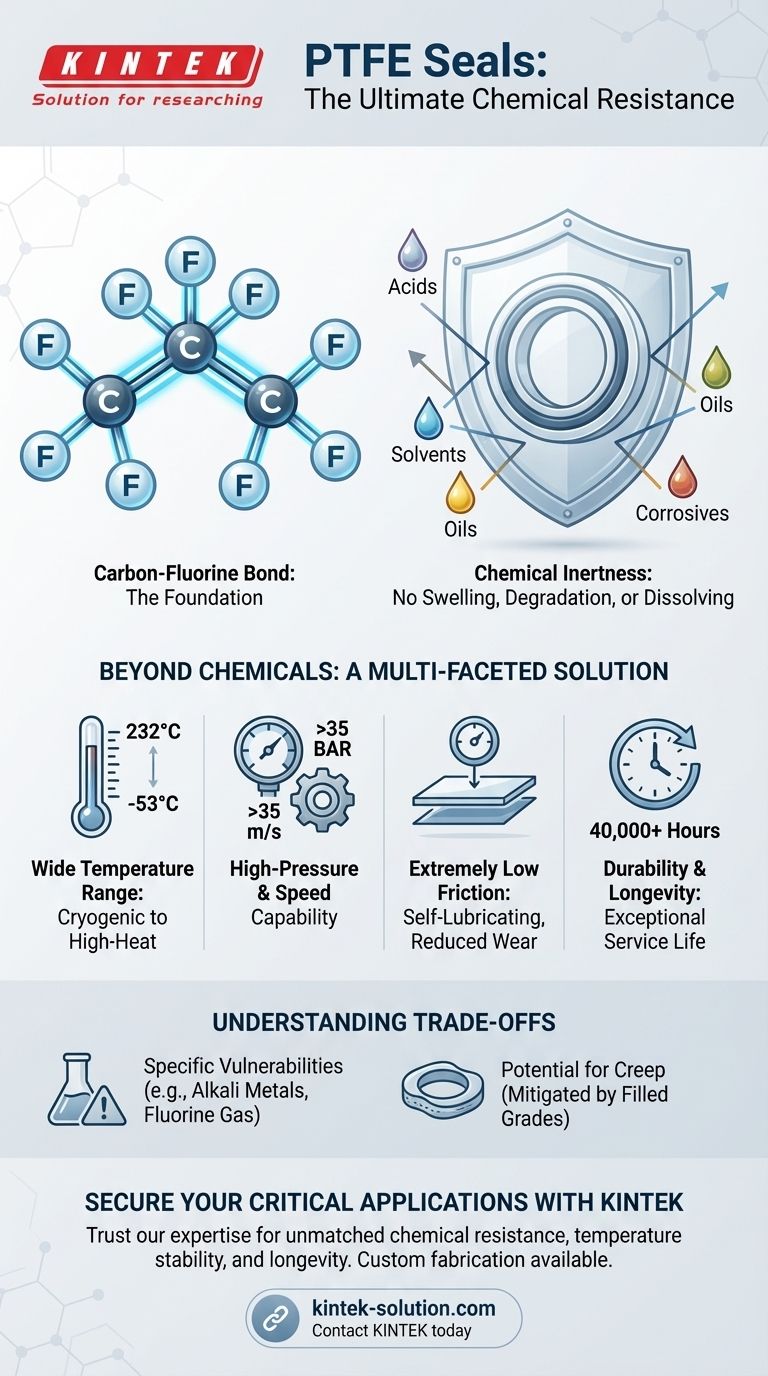 In che modo la resistenza chimica del PTFE avvantaggia le guarnizioni? Garantire prestazioni a prova di perdite in ambienti difficili Guida Visiva
