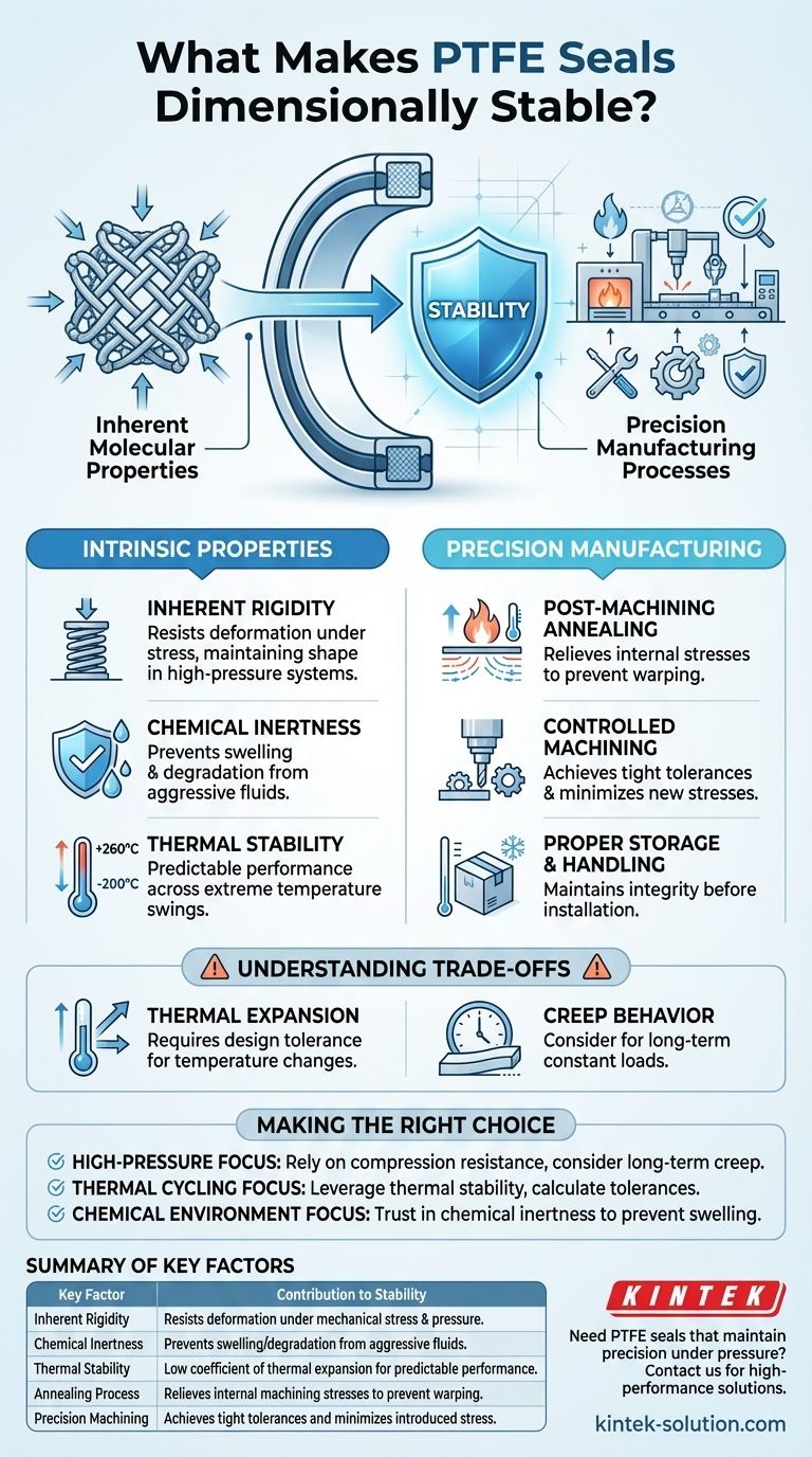Что обеспечивает размерную стабильность уплотнений из ПТФЭ? Инженерная жесткость для требовательных уплотнений Визуальное руководство