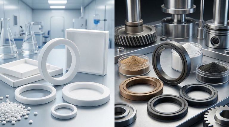 테프론 백업 링의 재료 구성은 어떻게 다릅니까? 버진 PTFE 대 충전 PTFE 가이드