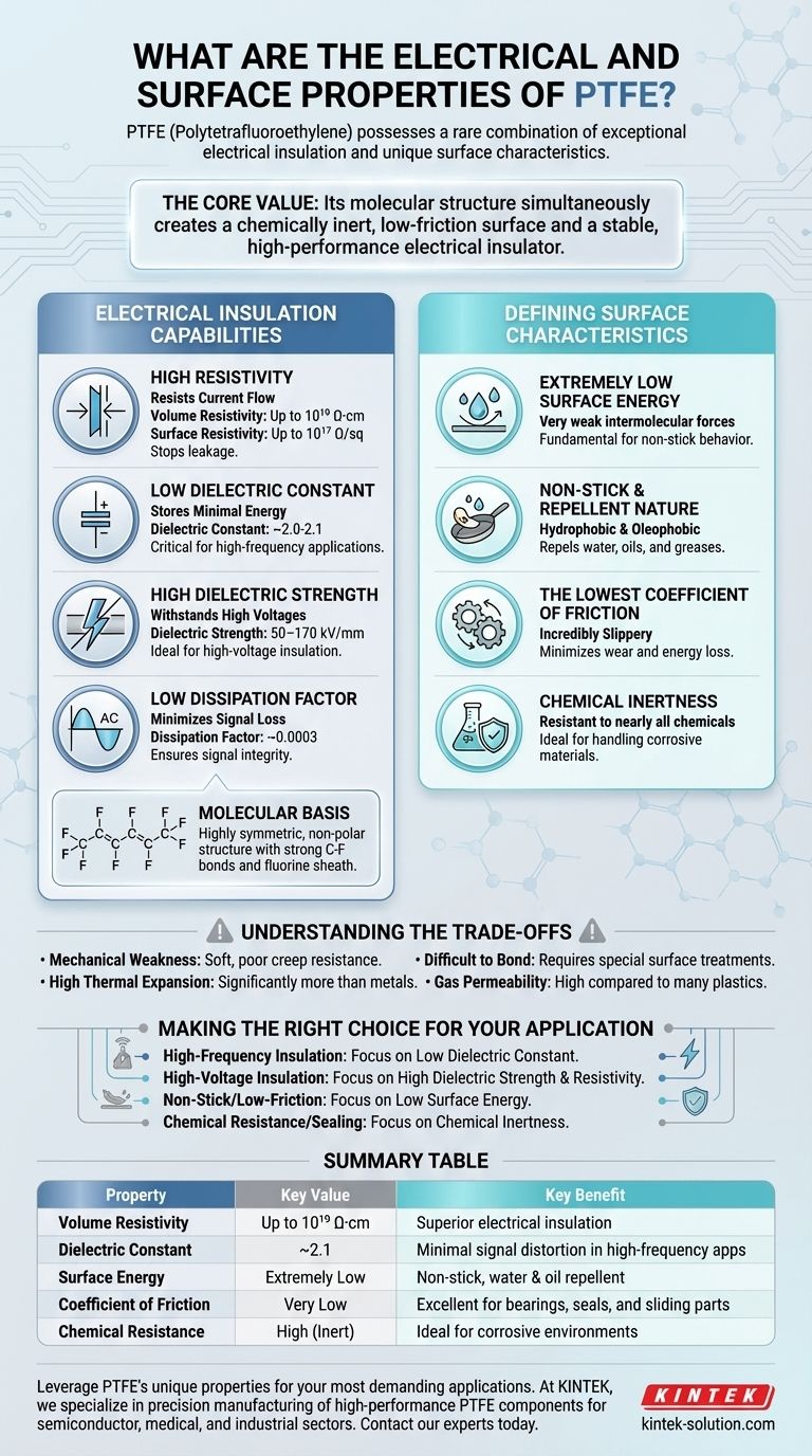 ¿Cuáles son las propiedades eléctricas y superficiales del PTFE? Desbloqueando un aislamiento superior y un rendimiento antiadherente Guía Visual