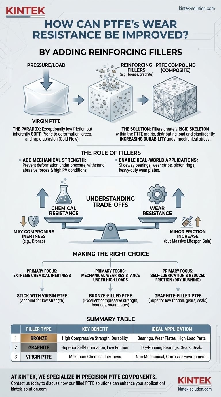 Como a resistência ao desgaste do PTFE pode ser melhorada? Aumente a Durabilidade com Compostos de PTFE Carregados (Filled) Guia Visual