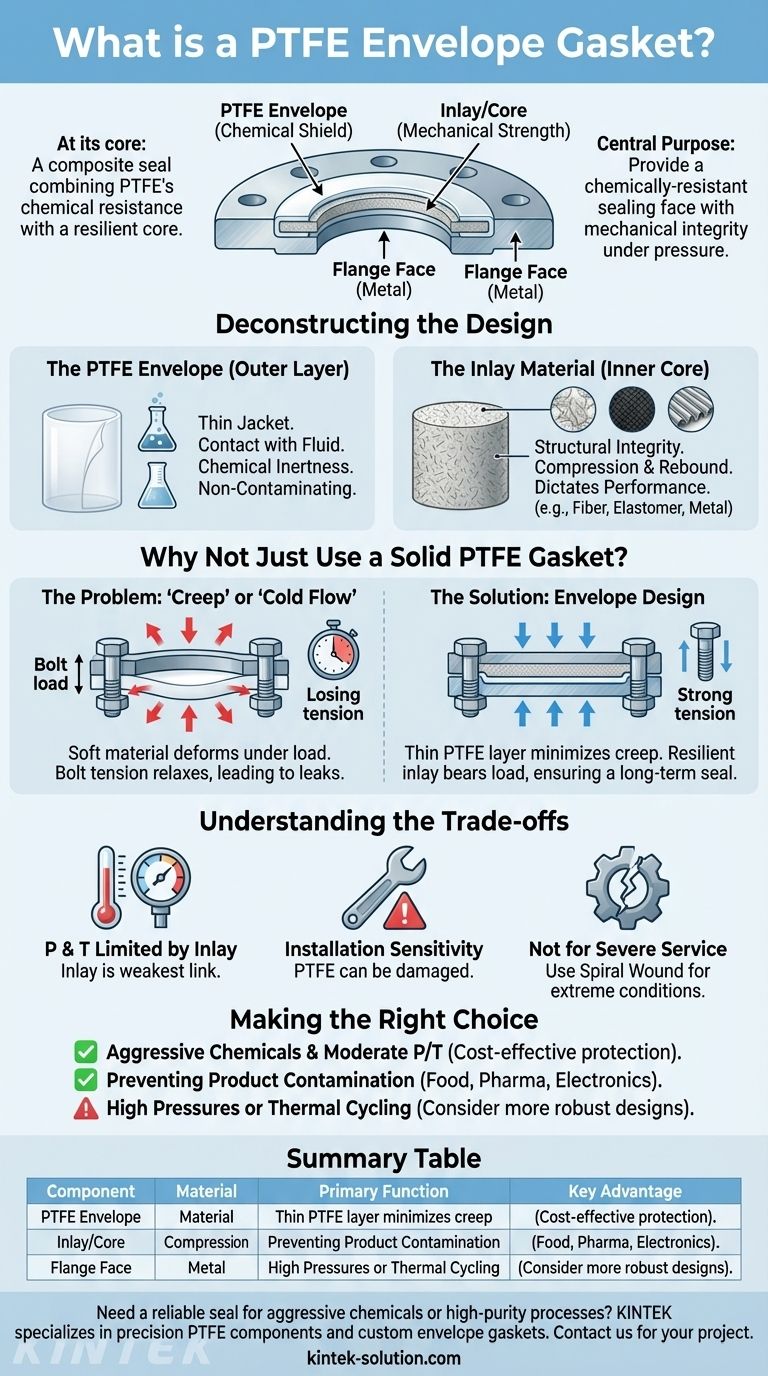 Qu'est-ce qu'un joint à enveloppe en PTFE ? Un joint hybride pour une résistance chimique supérieure Guide Visuel