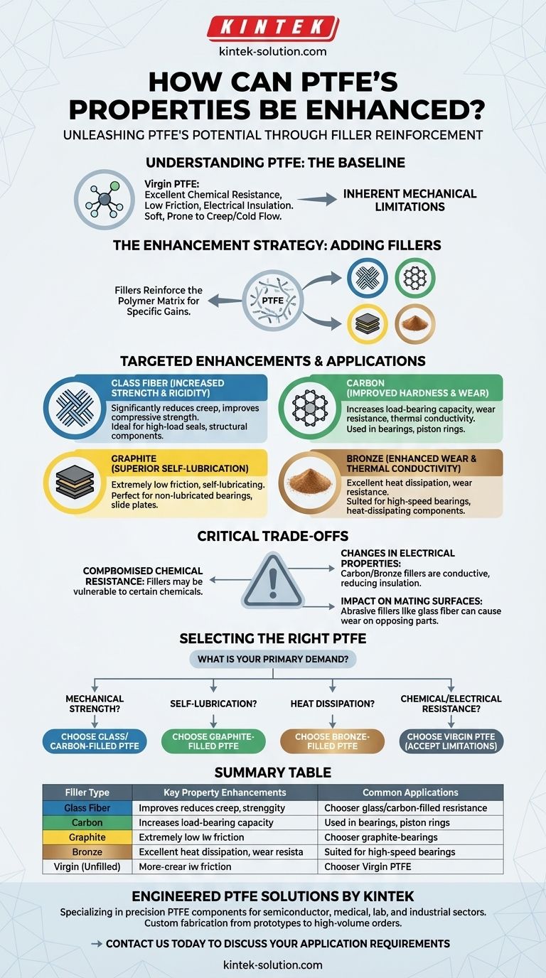 Como as propriedades do PTFE podem ser aprimoradas? Aumente o Desempenho com Compósitos de PTFE Carregado Guia Visual