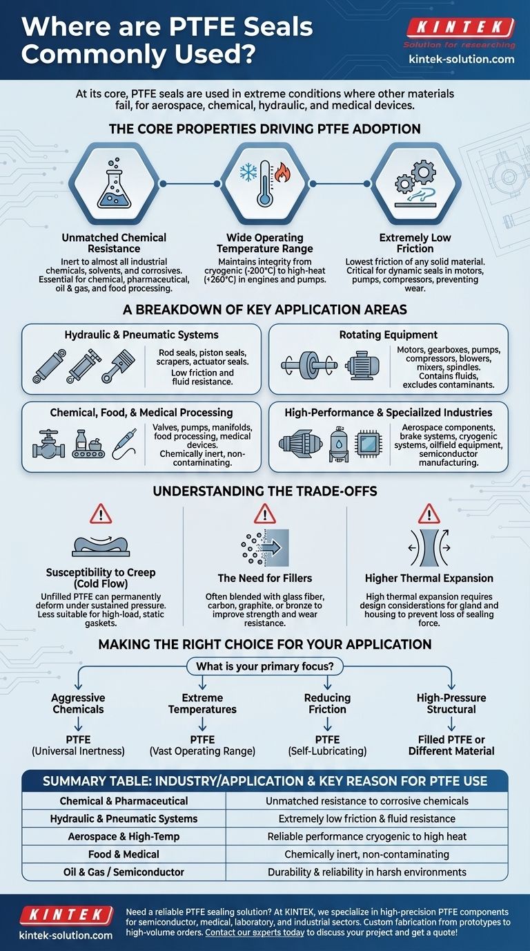 أين تُستخدم موانع التسرب المصنوعة من PTFE بشكل شائع؟ حلول الإغلاق الحرجة للبيئات القصوى دليل مرئي