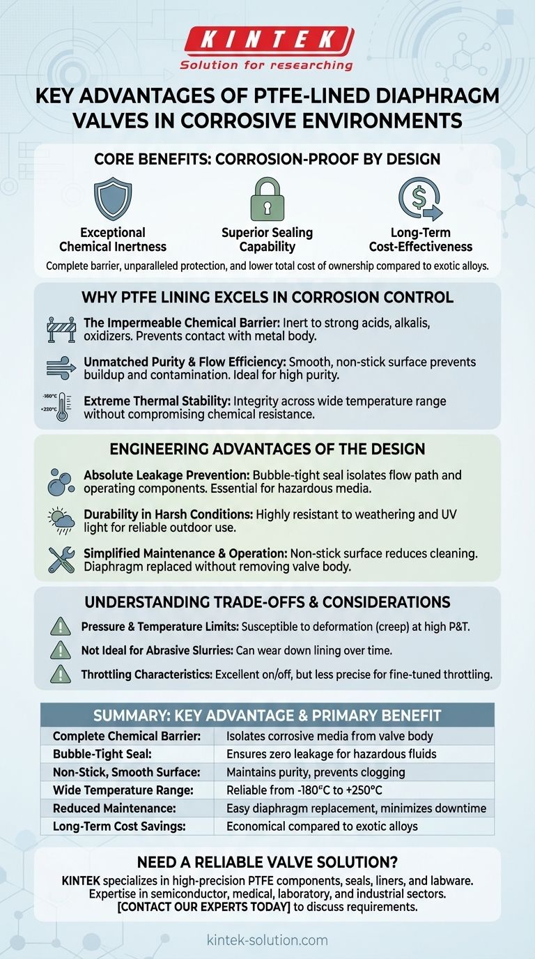 Quais são as principais vantagens das válvulas de diafragma revestidas com PTFE em ambientes corrosivos? Maximizando a Segurança e Reduzindo Custos Guia Visual