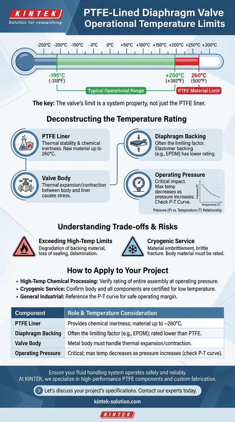 聚四氟乙烯（PTFE）内衬隔膜阀的操作温度限制是多少？了解整个系统的范围 图解指南