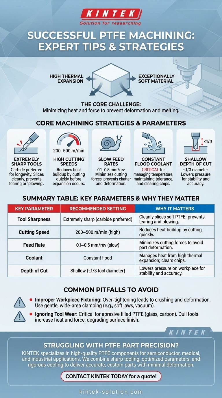 PTFE 가공을 성공적으로 수행하기 위한 몇 가지 팁은 무엇입니까? 부드럽고 열에 민감한 재료에 대한 정밀 절삭 마스터하기 시각적 가이드