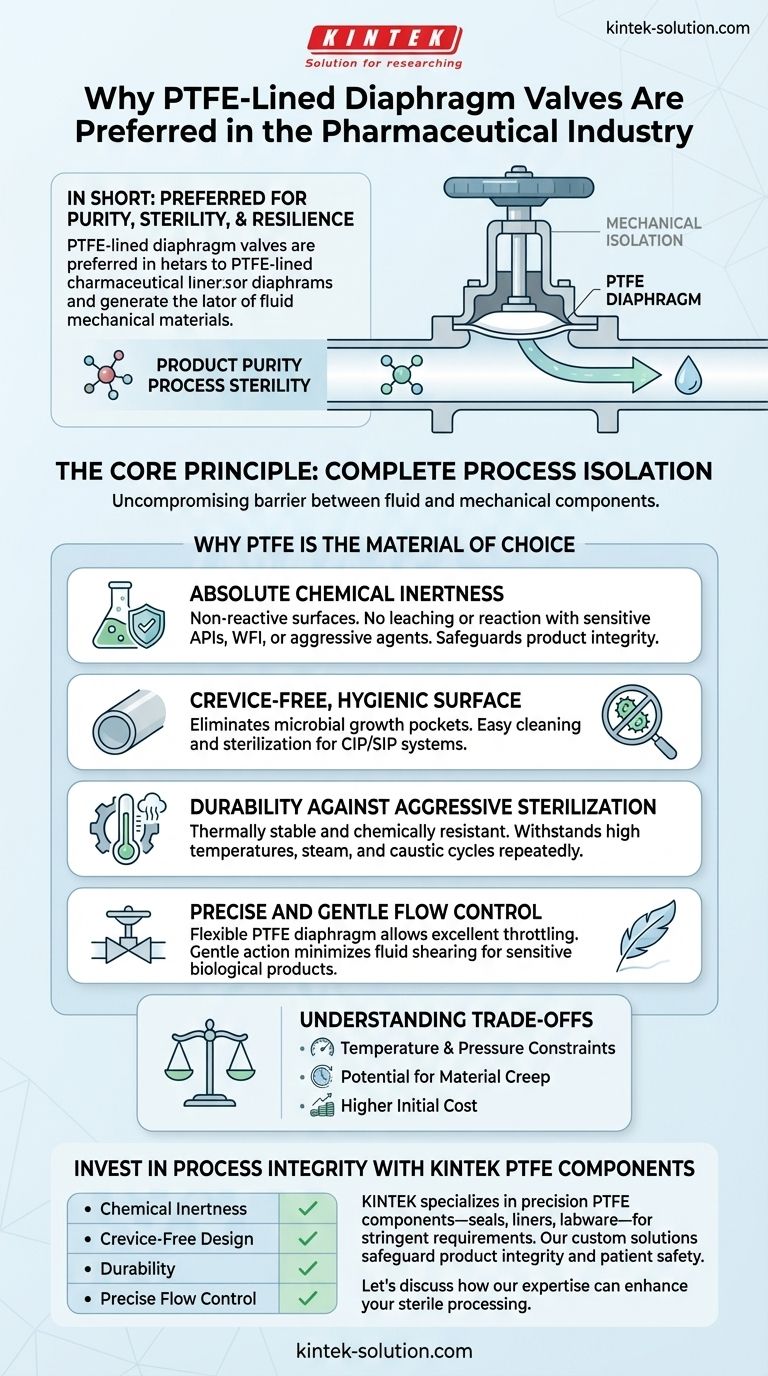 医薬品業界でPTFEライニング付きダイヤフラムバルブが好まれるのはなぜですか？無菌性と製品純度の確保 ビジュアルガイド