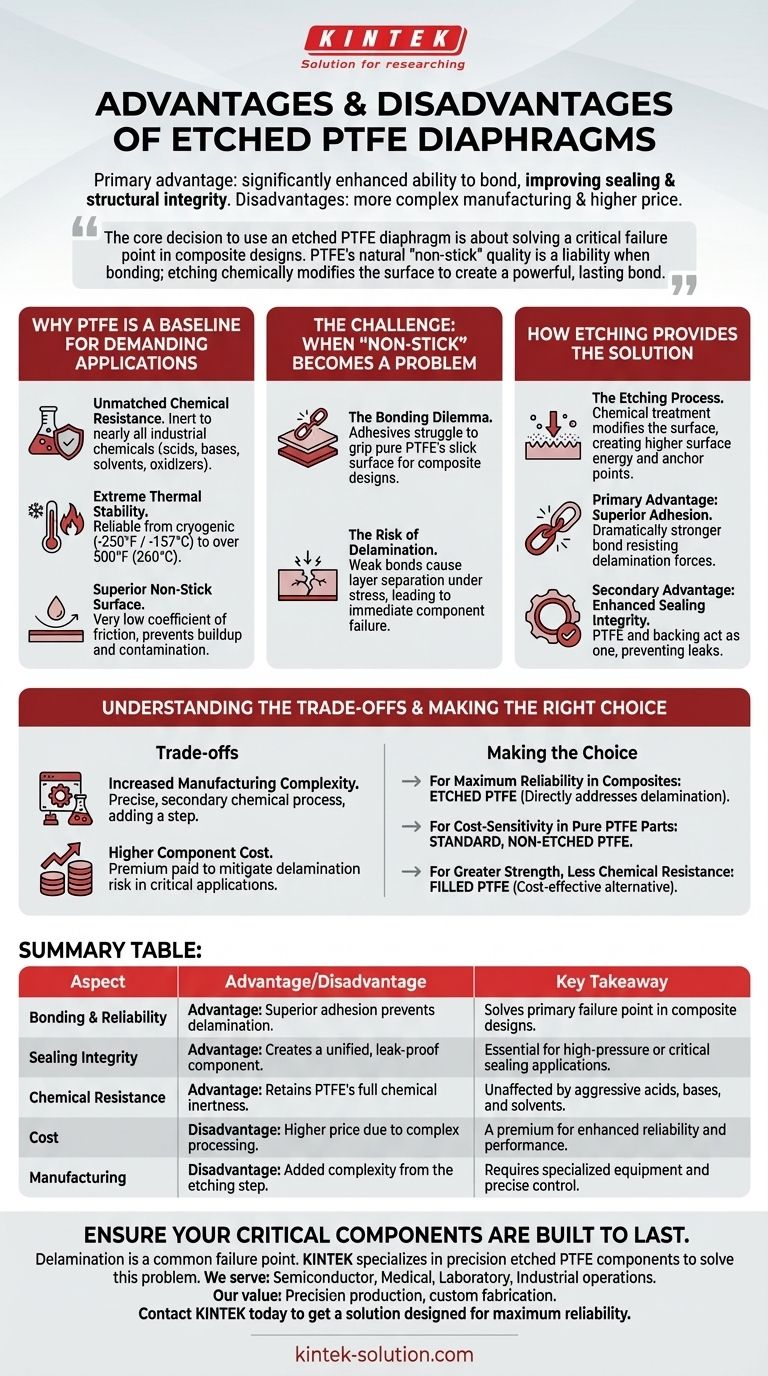¿Cuáles son las ventajas y desventajas de los diafragmas de PTFE grabado? Resuelva fallas críticas de deslaminación Guía Visual