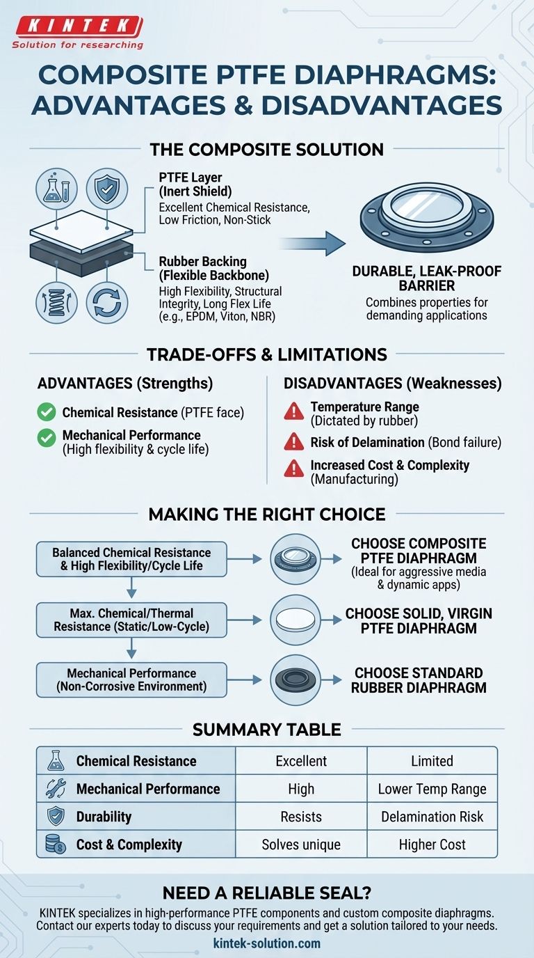 ما هي مزايا وعيوب أغشية PTFE المركبة؟ الموازنة بين المقاومة الكيميائية والمرونة دليل مرئي