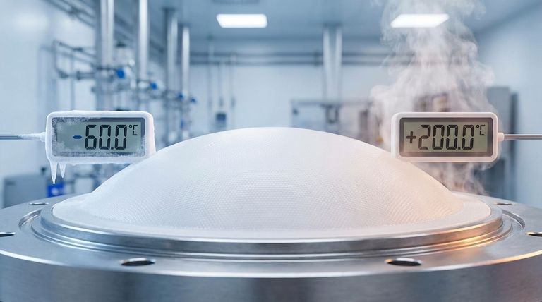 Qual é a faixa de temperatura típica para diafragmas de PTFE? Fatores chave para o desempenho ideal