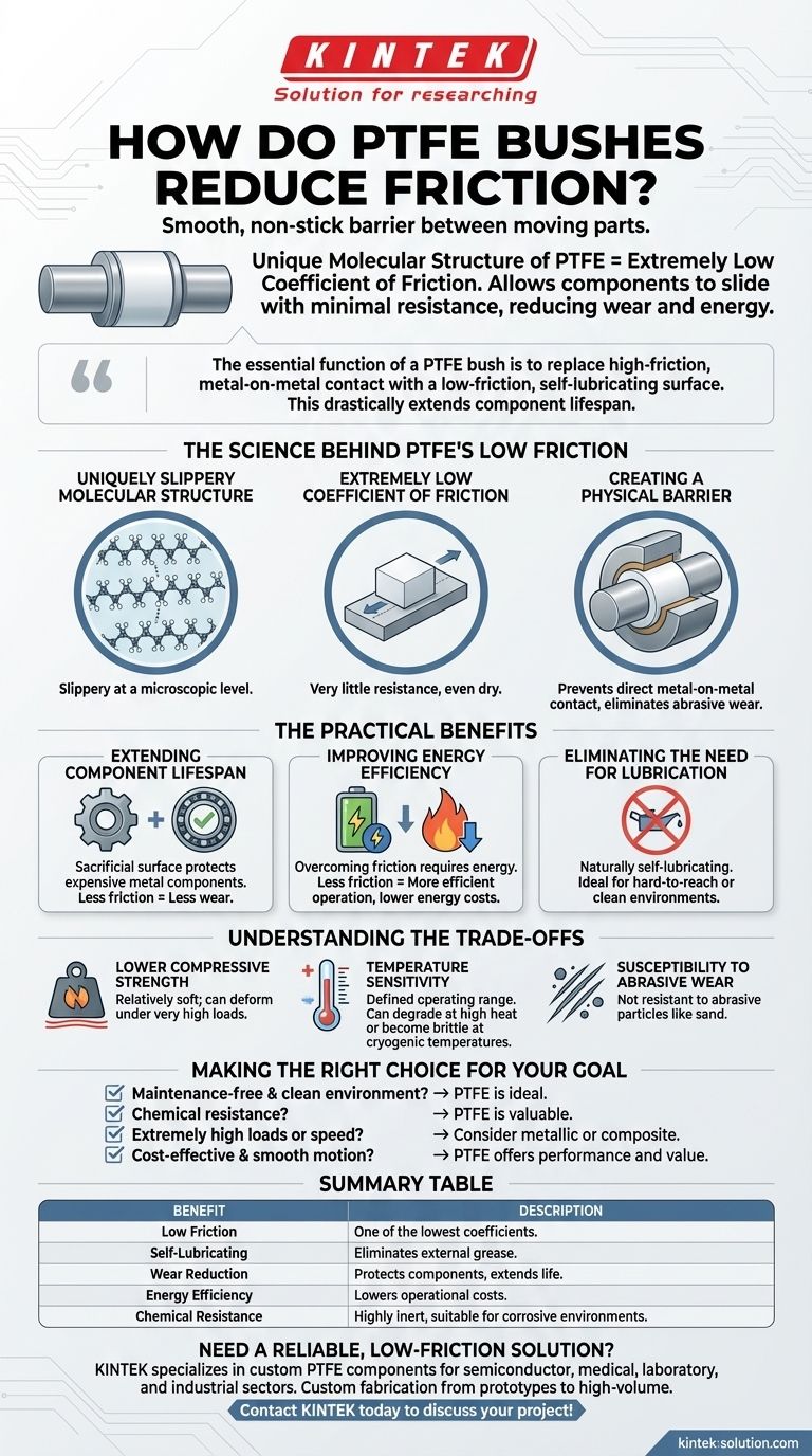 In che modo le boccole in PTFE riducono l'attrito tra le parti in movimento? Ottenere un movimento esente da manutenzione e a basso attrito Guida Visiva