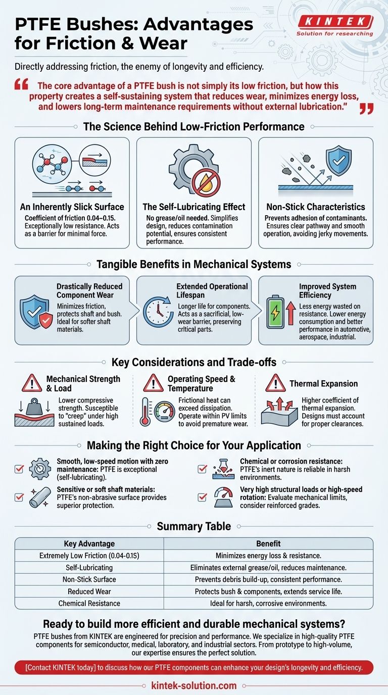 Quais vantagens os casquilhos de PTFE oferecem em termos de atrito e desgaste? Alcance Movimento Livre de Manutenção Guia Visual