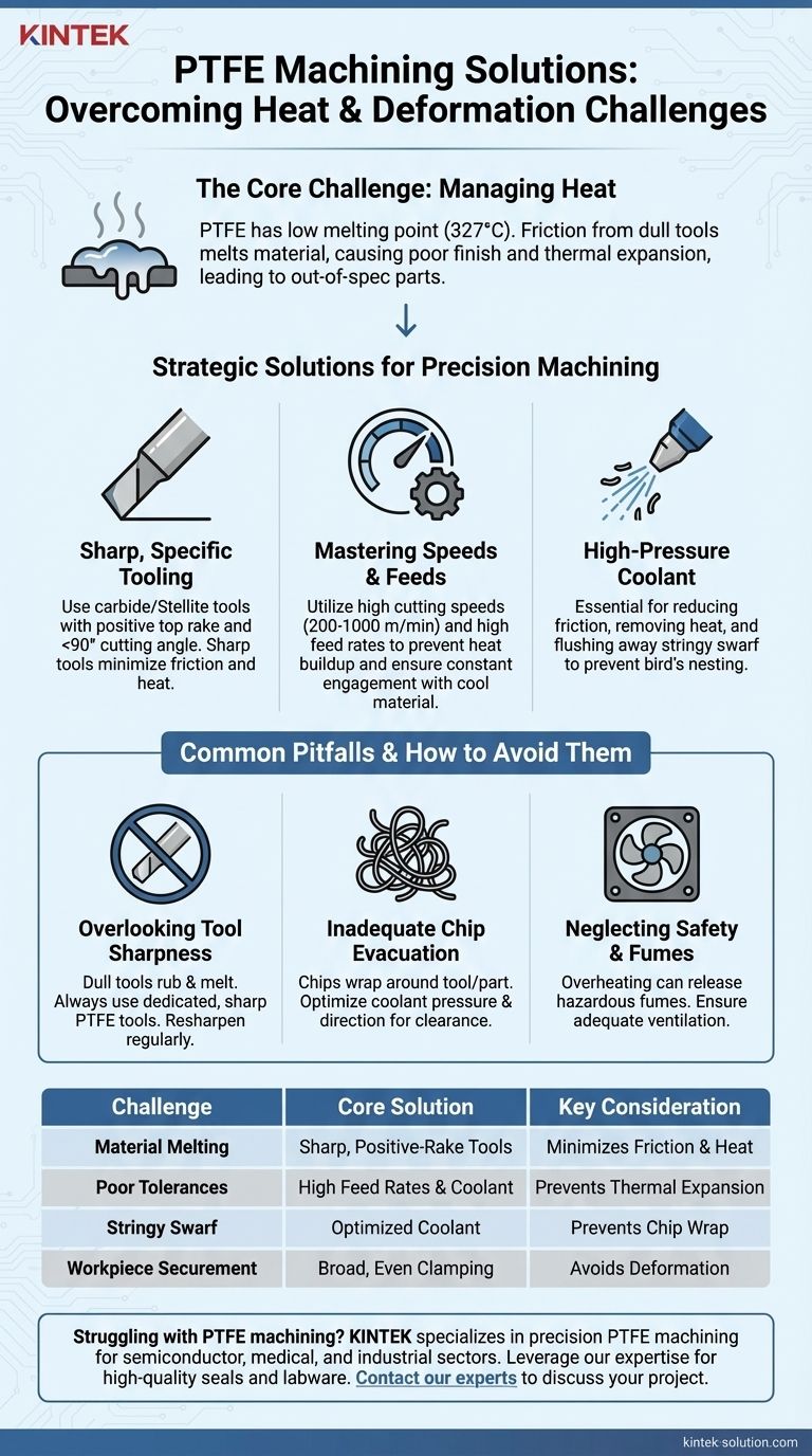 PTFE 가공의 어려움을 해결할 수 있는 잠재적인 해결책은 무엇입니까? 정밀 부품을 위한 열 관리를 마스터하십시오. 시각적 가이드