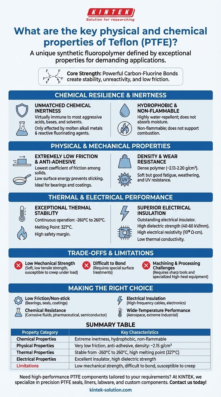 特氟龙（PTFE）的关键物理和化学性质是什么？掌握其独特能力 图解指南