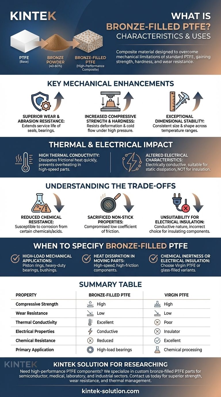 ما هي خصائص واستخدامات PTFE الممزوج بالبرونز؟ دليل لمركبات PTFE عالية القوة دليل مرئي