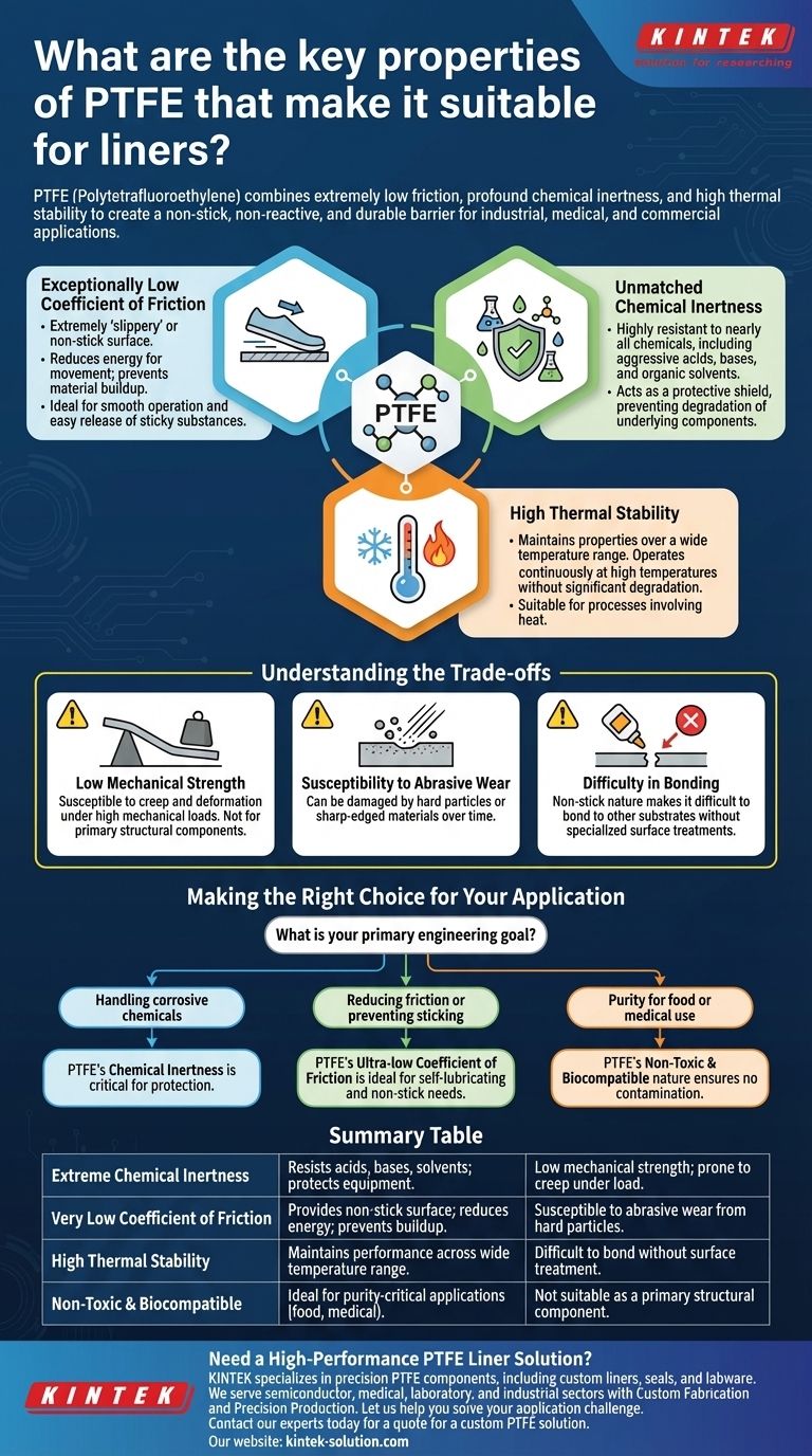 PTFEをライナーとして適格にする主要な特性は何ですか？優れた耐薬品性・耐熱性 ビジュアルガイド