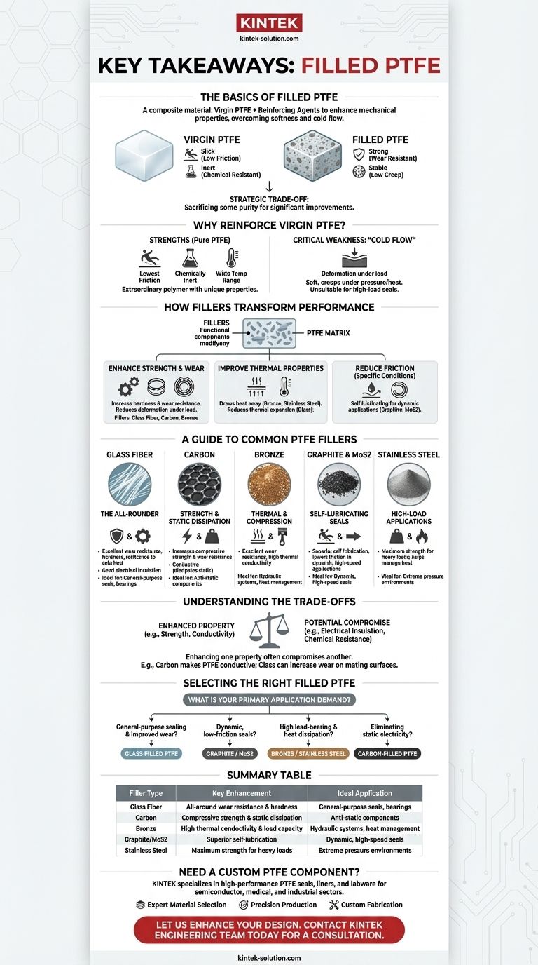 Quais são as principais conclusões sobre o PTFE preenchido? Aumente o Desempenho com Compósitos de PTFE de Engenharia Guia Visual