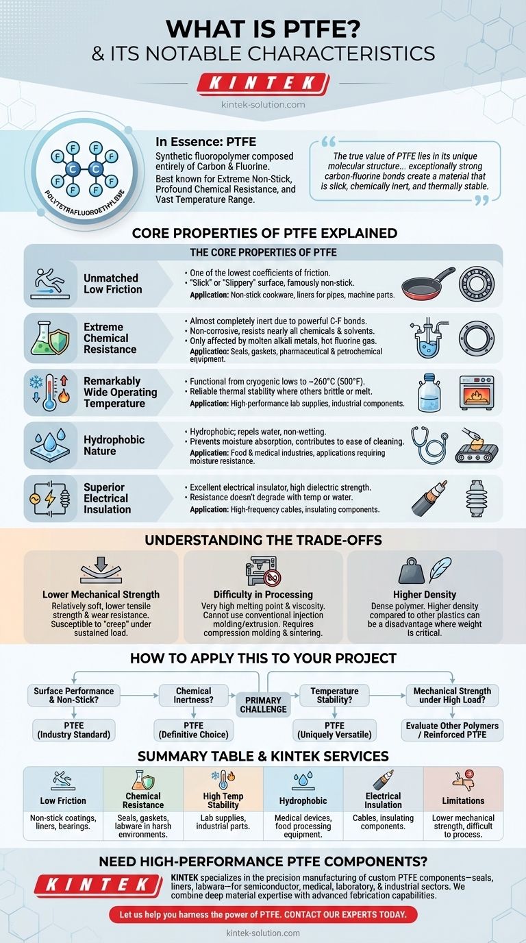 What is PTFE and what are its notable characteristics? A Guide to Its Unique Properties and Uses Visual Guide