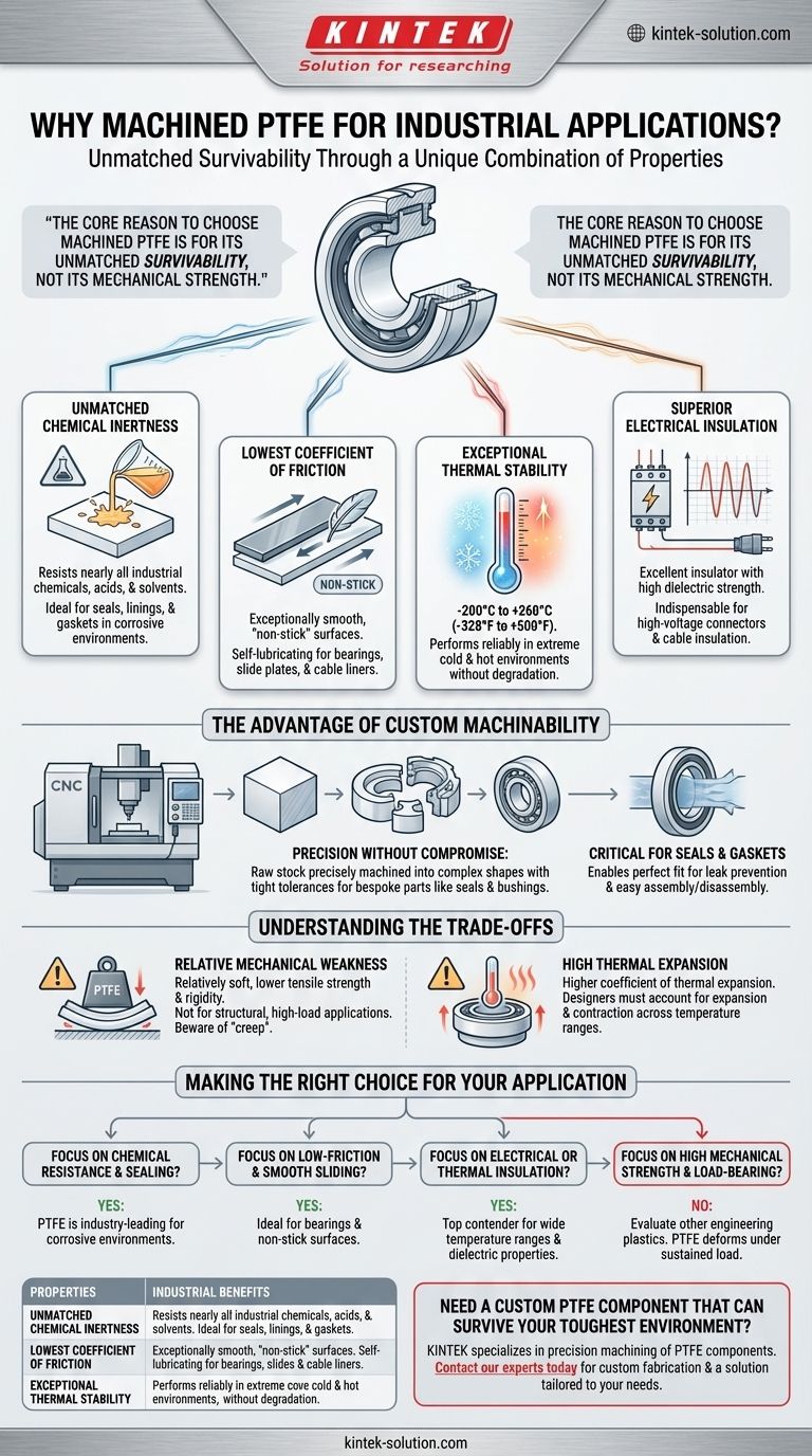 Что делает обработанный ПТФЭ пригодным для промышленного применения? Непревзойденная производительность в экстремальных условиях Визуальное руководство