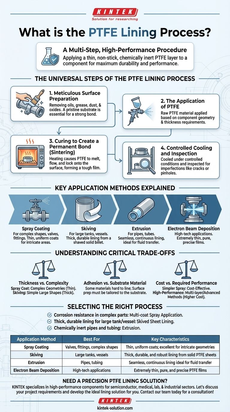 Qual è il processo di rivestimento in PTFE? Una guida ai rivestimenti antiaderenti e chimicamente inerti Guida Visiva