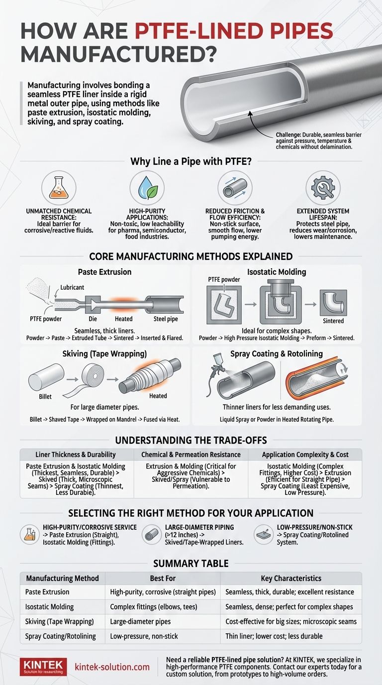How are PTFE-lined pipes manufactured? A Guide to Durable, Corrosion-Resistant Piping Visual Guide