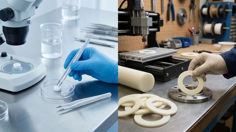 O que distingue o PTFE Virgem do PTFE Reprocessado? Escolha o Material Certo para a Sua Aplicação