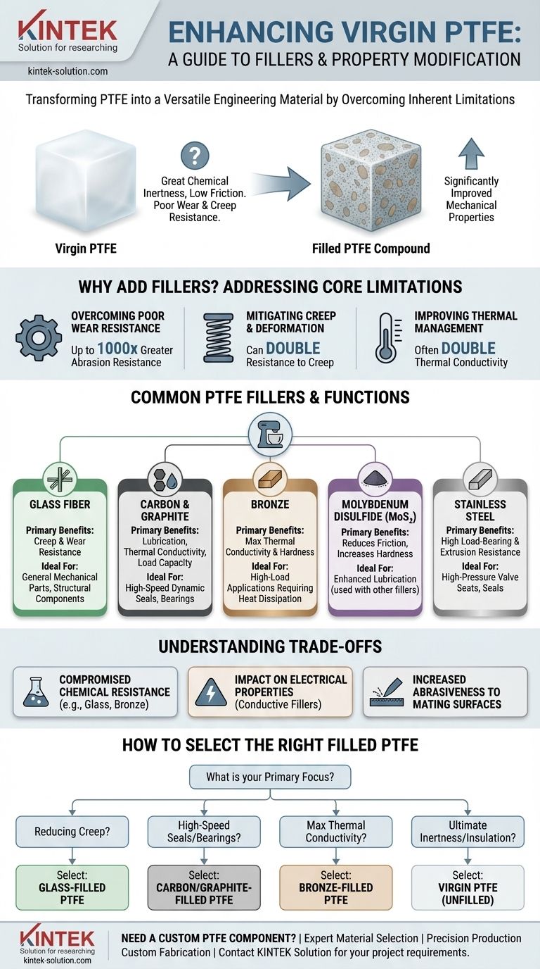 Какие наполнители можно добавить в ПТФЭ (фторопласт-4) для модификации его свойств? Улучшение износостойкости, ползучести и термических характеристик Визуальное руководство