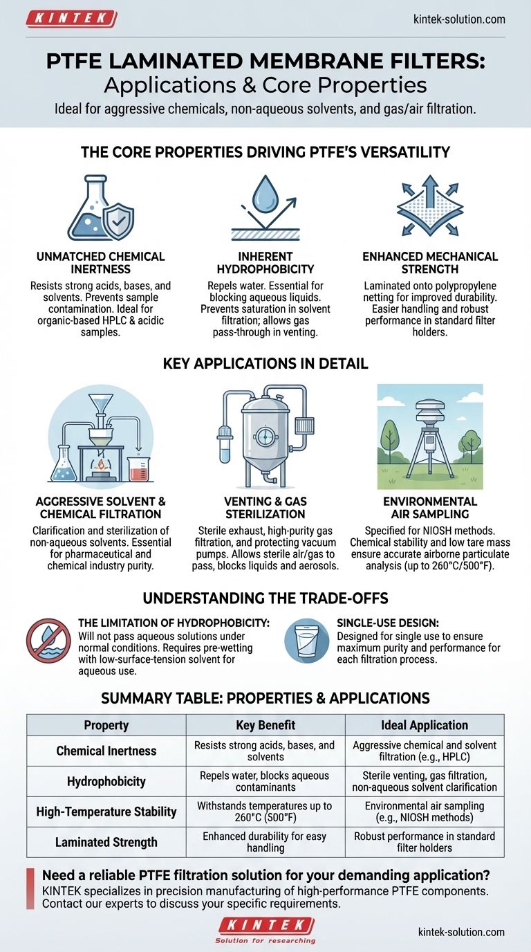 Per quali applicazioni sono adatte le membrane filtranti laminate in PTFE? Filtrazione Master per prodotti chimici aggressivi Guida Visiva