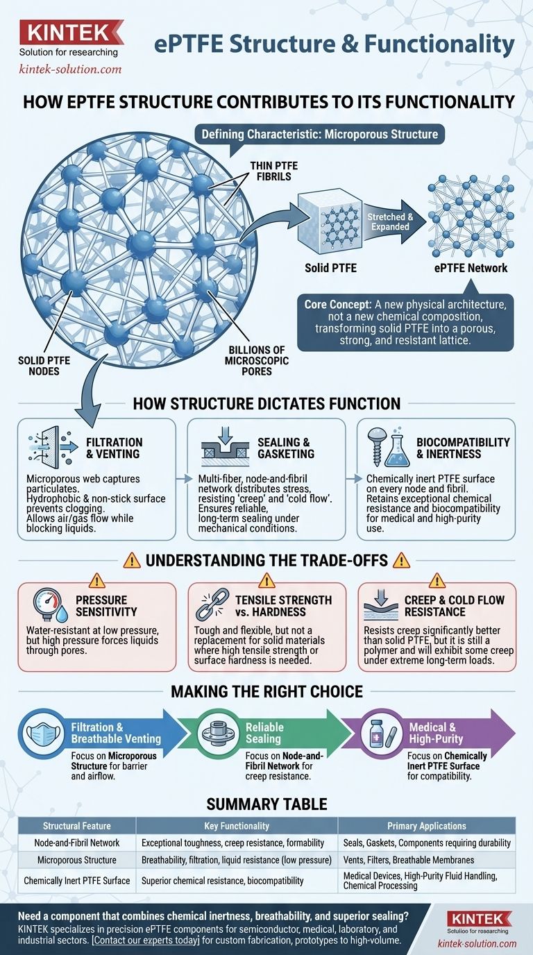 كيف يساهم هيكل ePTFE في وظيفته؟ افتح أداءً فائقًا بتصميم مسامي دقيق وفريد دليل مرئي